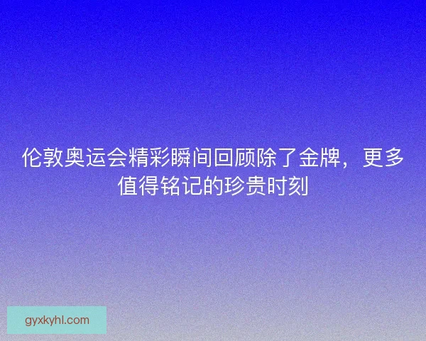 伦敦奥运会精彩瞬间回顾除了金牌,更多值得铭记的珍贵时刻 伦敦奥运会精彩瞬间回顾除了金牌,更多值得铭记的珍贵时刻